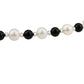 Natural Freshwater Pearl Black Agate Necklace With Cross Pendant - Natural Freshwater Pearl Black Agate Necklace