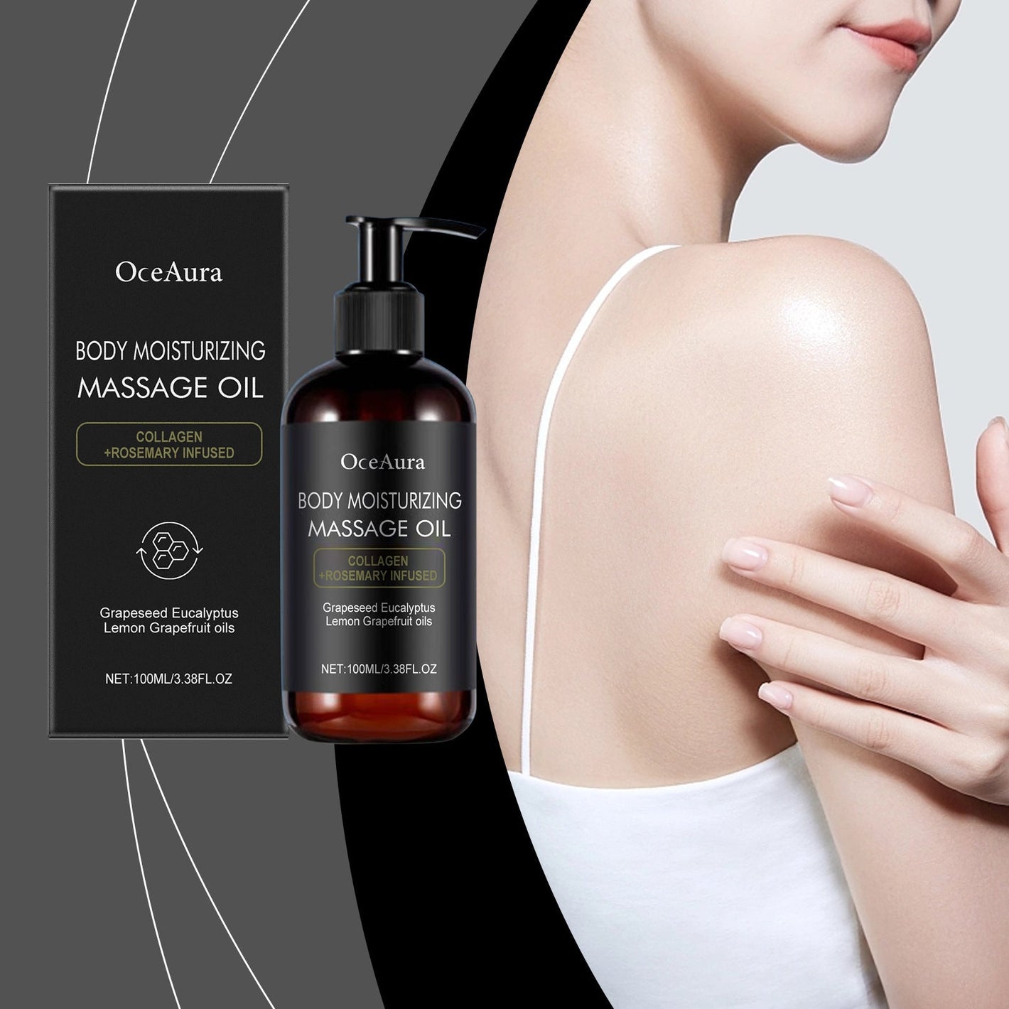 Natural Herbal Massage Oil with Collagen and Essential Oils - Teleplus massage oil