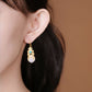 Unisex Copper Electroplated Plum Earrings for Zodiac and Animal Symbols - Jade That Make Your Ears Feel Like Royals