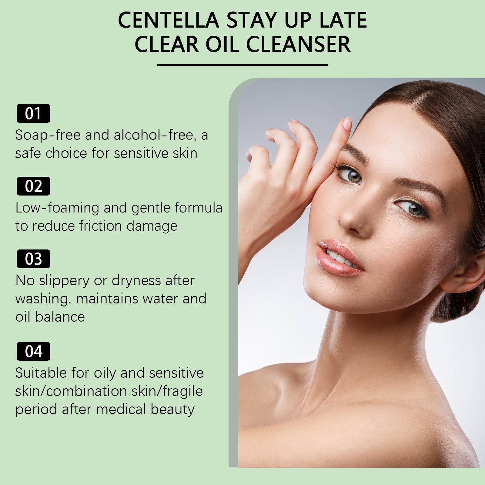 Natural Hydrating Facial Cleanser with Coconut Oil and Centella Extract - Teleplus