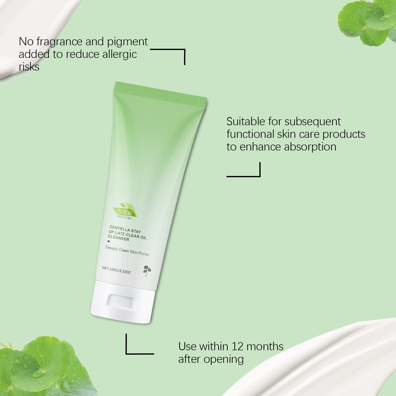 Natural Hydrating Facial Cleanser with Coconut Oil and Centella Extract - Teleplus