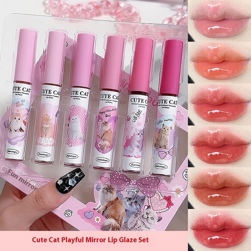 Natural Lip Glaze Set with Mirror Gloss and Moisturizing Benefits - mirror lip glaze set gloss natural