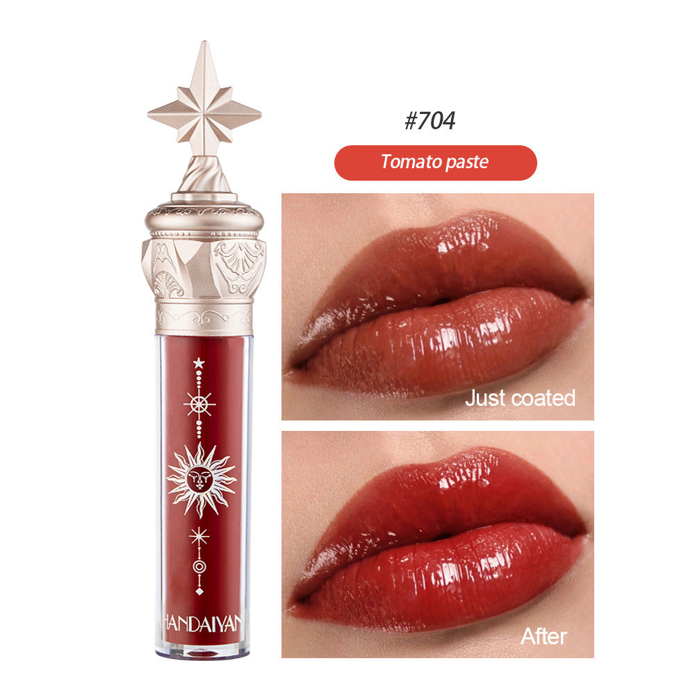 Natural Lip Gloss with Mirror Finish Waterproof Moisturizing Lipstick - Glossy Miracles Glaze lip gloss lipstick film