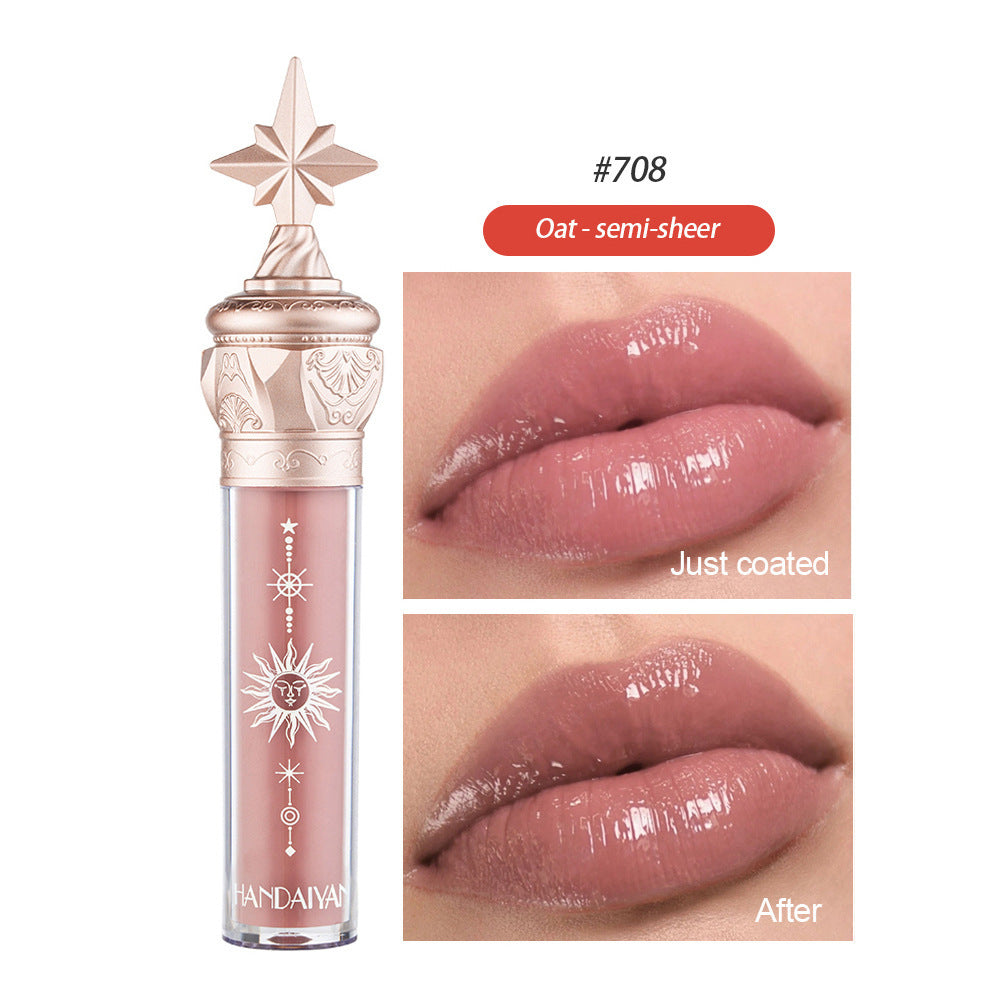 Natural Lip Gloss with Mirror Finish Waterproof Moisturizing Lipstick - Glossy Miracles Glaze lip gloss lipstick film