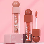 Natural Matte Lip Gloss in Square Tube Waterproof Nonstick Colorless - Teleplus matte lip gloss lipstick square tube