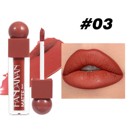 Natural Matte Lip Gloss in Square Tube Waterproof Nonstick Colorless - Teleplus matte lip gloss lipstick square tube