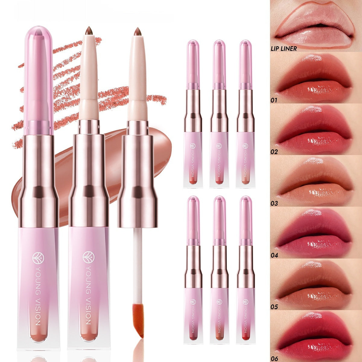 Natural Matte Long Lasting Lipstick Set Hydrating Vegan Makeup 5ml - Teleplus long lasting lipstick set