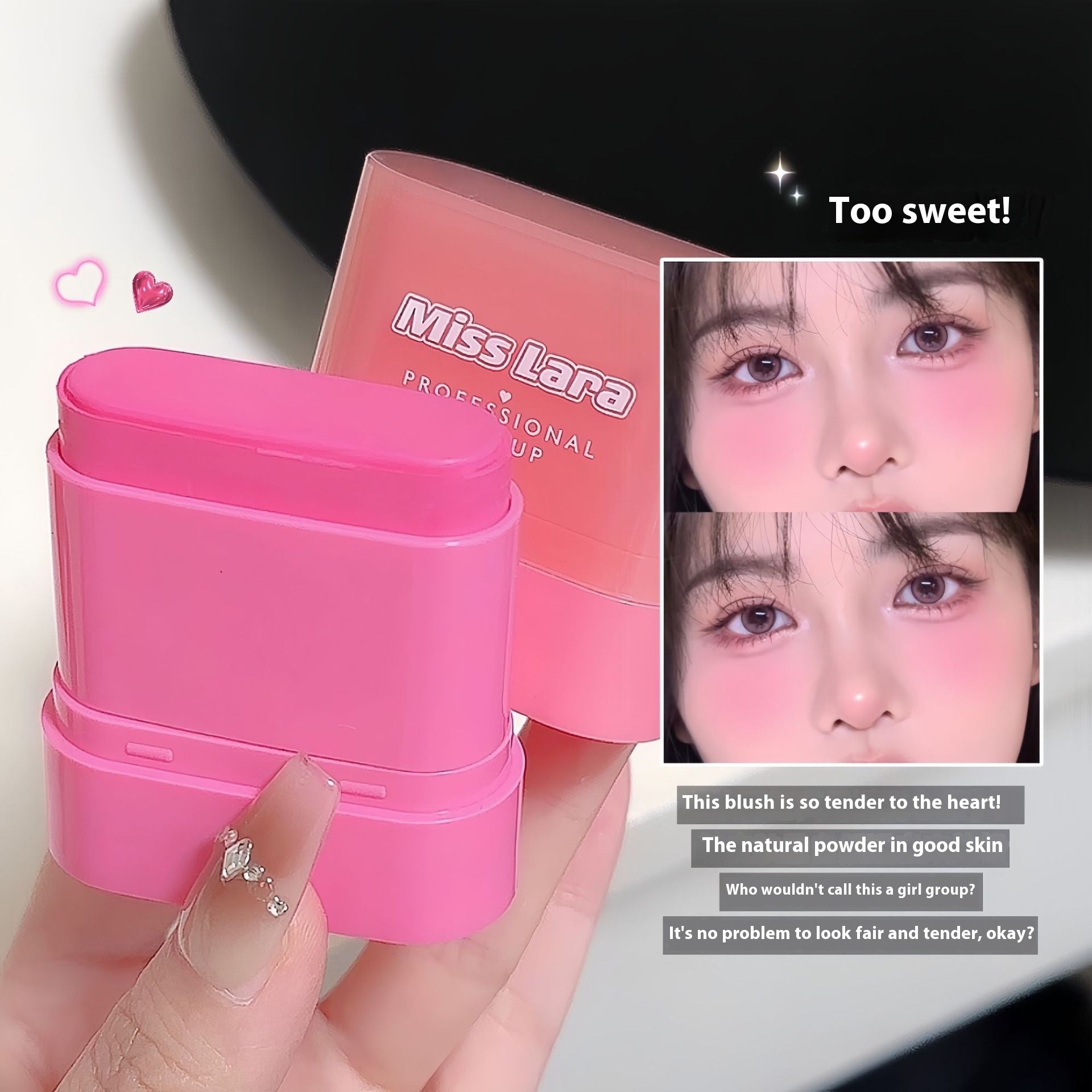 Natural Nude Blusher for Makeup Repair and Brightening Perfect All Skin Types - blusher natural nude makeup repair