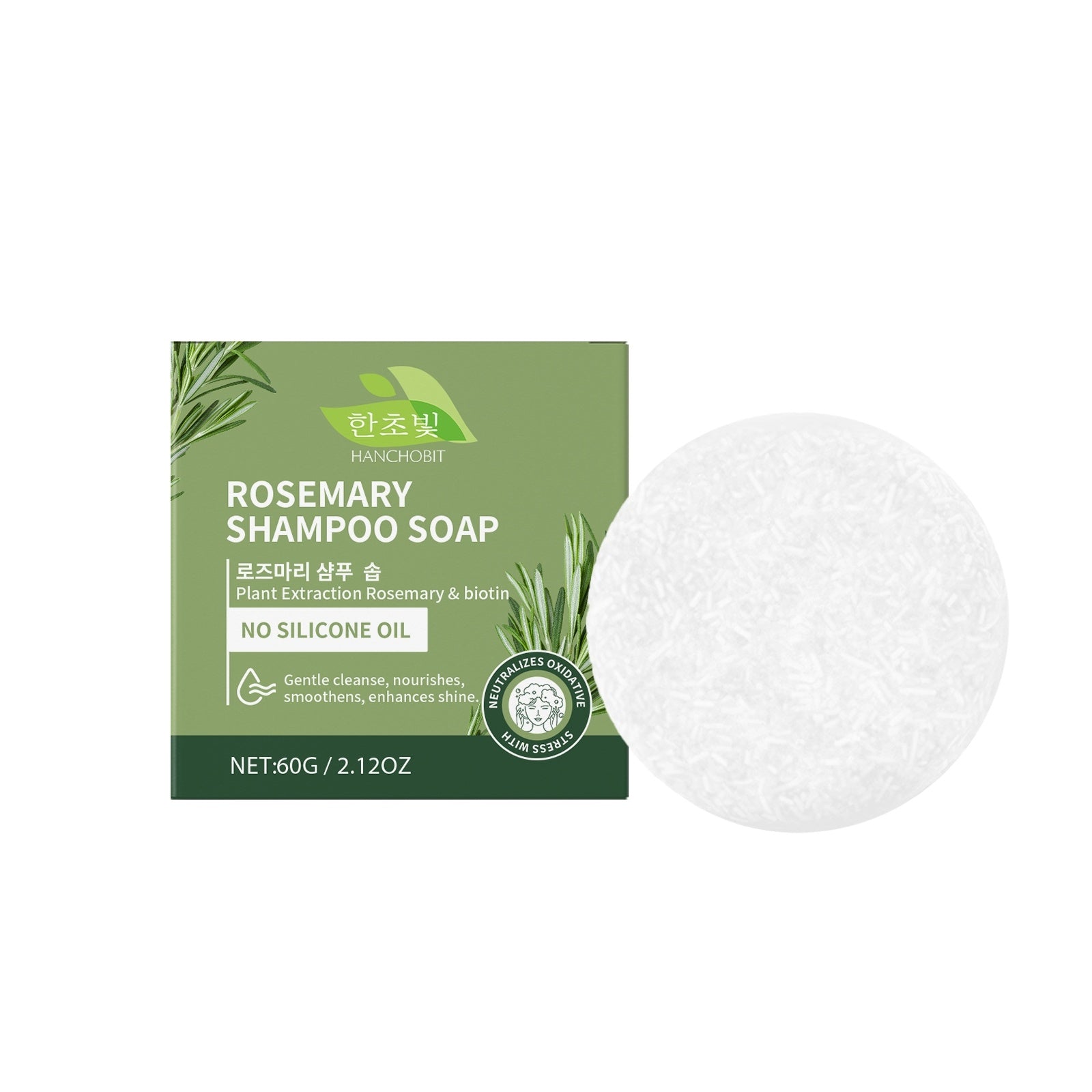 Natural Shampoo Soap with Rosemary Extract and Biotin for Healthy Hair - Teleplus natural shampoo soap rosemary extract