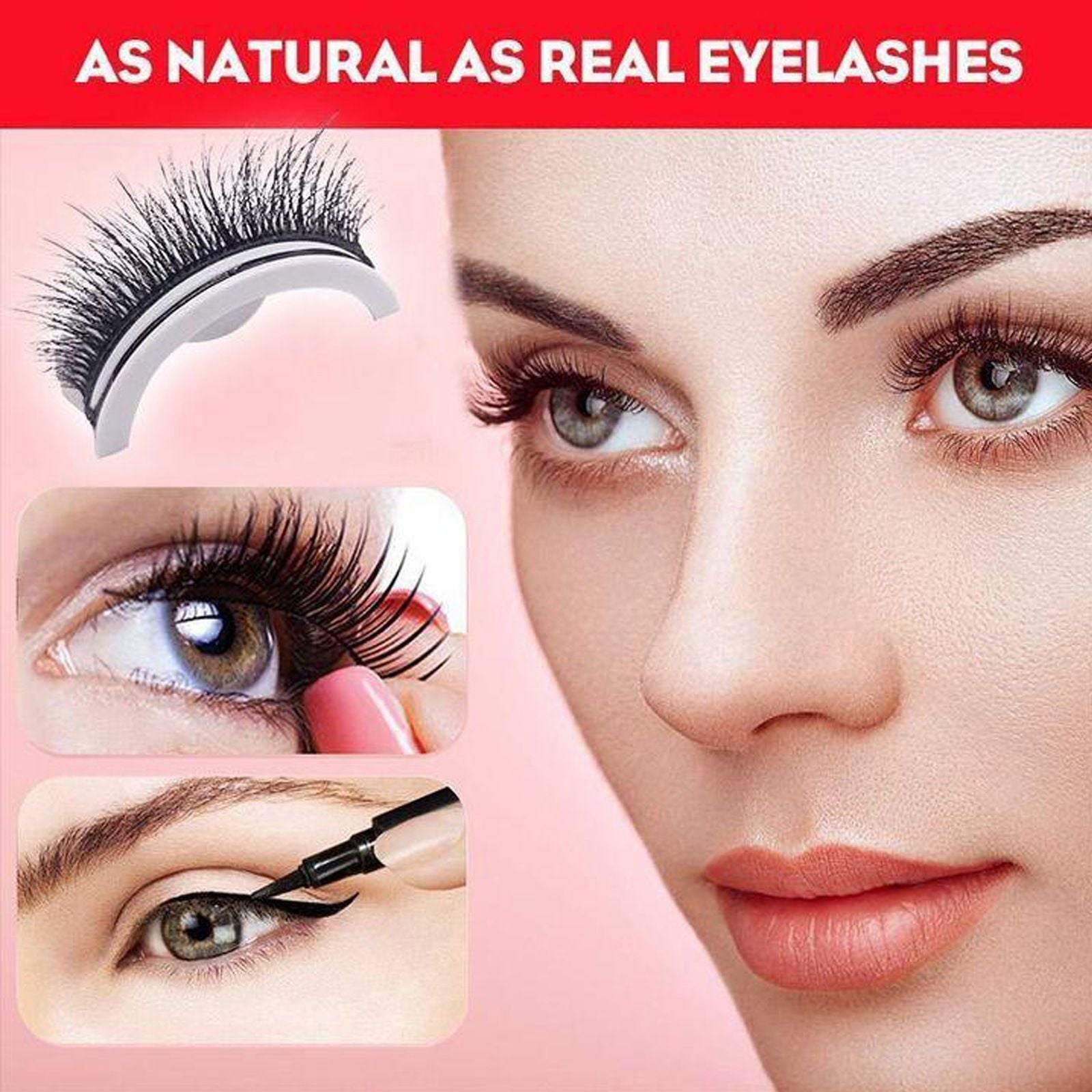 Natural Slim Model 33mm Adhesive False Eyelashes for Export - Teleplus adhesive false eyelashes