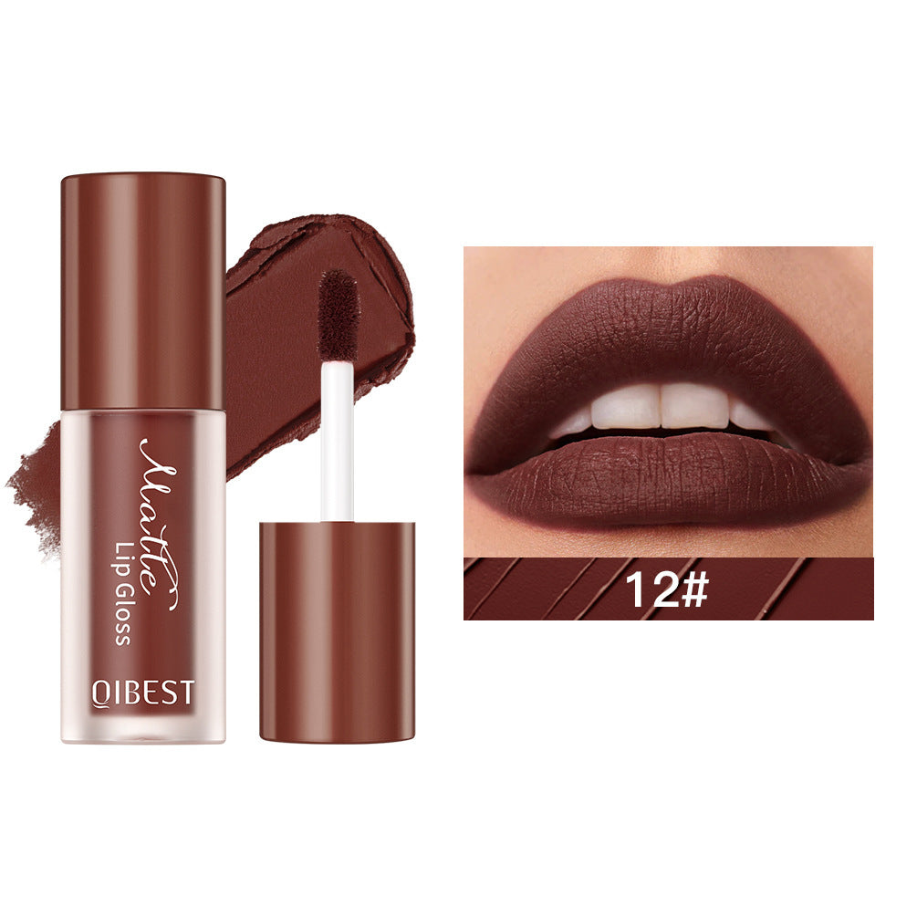 Natural Waterproof Lip Lacquer in Matte Finish Nonstick Cup Q2402 Series - Teleplus cup lip lacquer waterproof matte