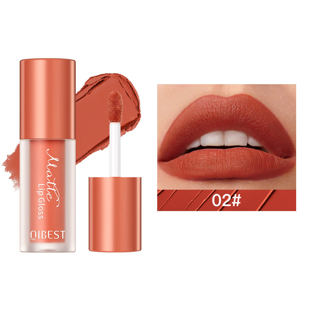Natural Waterproof Lip Lacquer in Matte Finish Nonstick Cup Q2402 Series - Teleplus cup lip lacquer waterproof matte