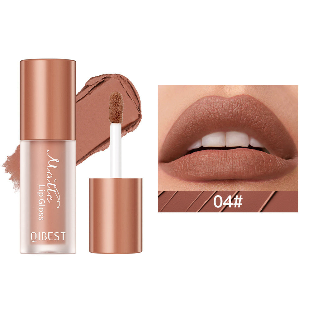 Natural Waterproof Lip Lacquer in Matte Finish Nonstick Cup Q2402 Series - Teleplus cup lip lacquer waterproof matte
