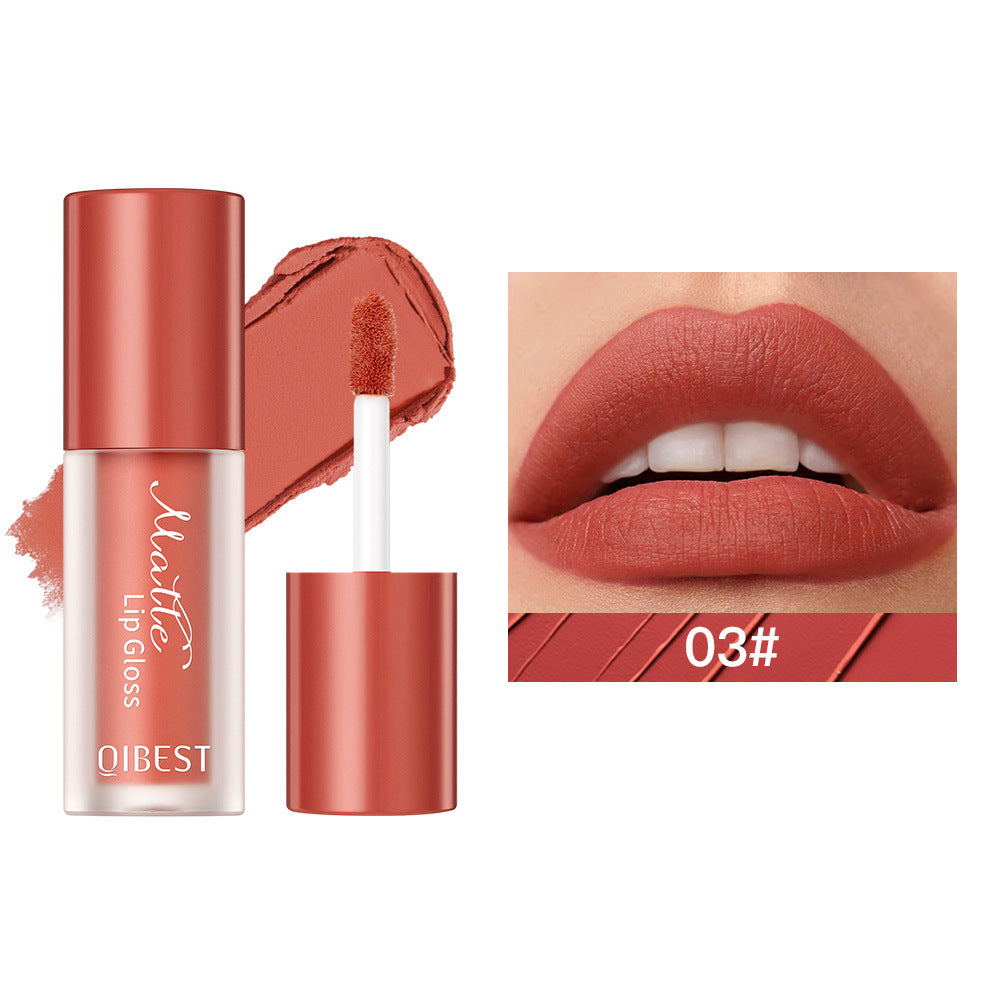 Natural Waterproof Lip Lacquer in Matte Finish Nonstick Cup Q2402 Series - Teleplus cup lip lacquer waterproof matte