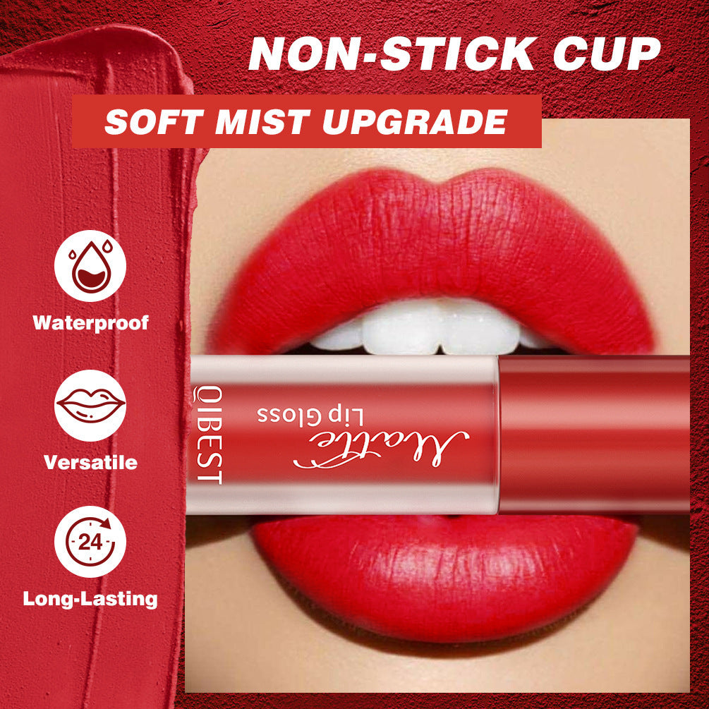 Natural Waterproof Lip Lacquer in Matte Finish Nonstick Cup Q2402 Series - Teleplus cup lip lacquer waterproof matte