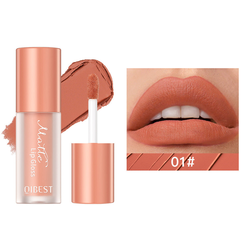 Natural Waterproof Lip Lacquer in Matte Finish Nonstick Cup Q2402 Series - Teleplus cup lip lacquer waterproof matte