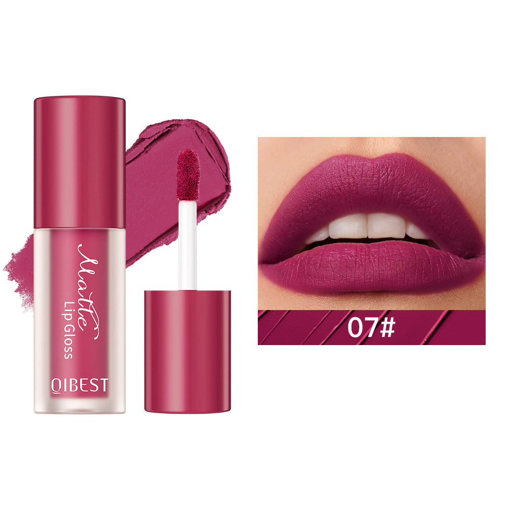 Natural Waterproof Lip Lacquer in Matte Finish Nonstick Cup Q2402 Series - Teleplus cup lip lacquer waterproof matte
