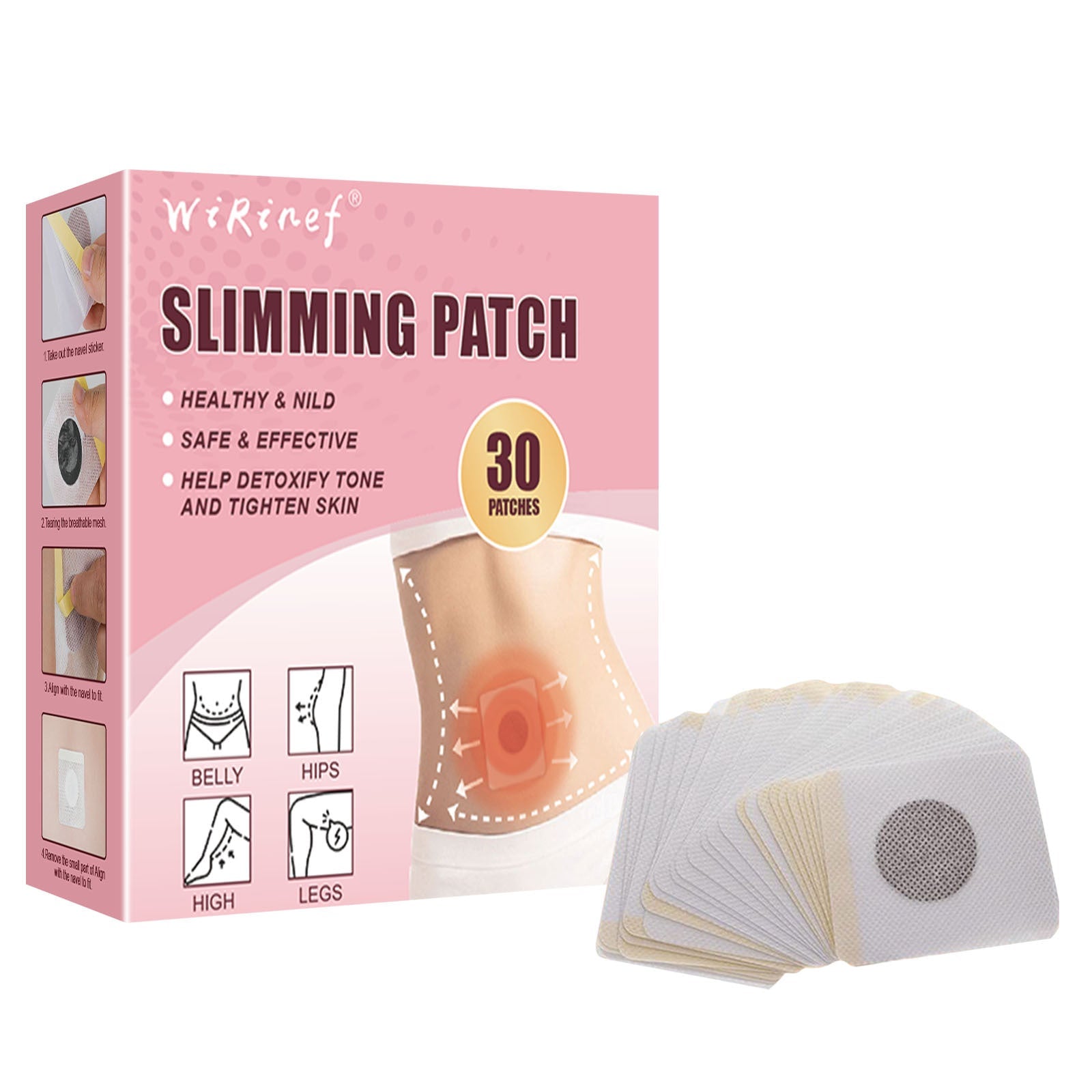 Navel Patch Body Jewelry 30 Piece Box for Piercing Healing and Protection - Pack