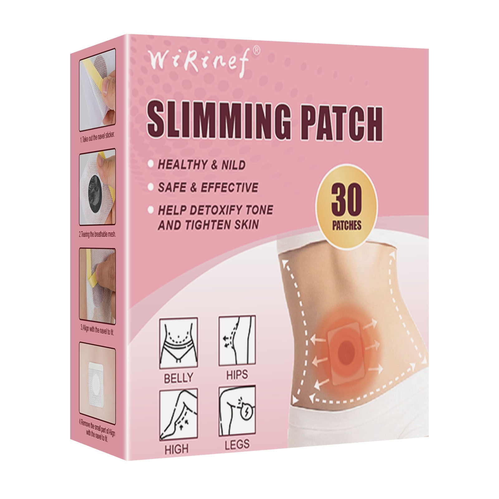 Navel Patch Body Jewelry 30 Piece Box for Piercing Healing and Protection - Pack