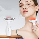 Neck Beauty Instrument Vibration with Color Light and Rechargeable Tech - Vibrates While You Chill Out neck beauty