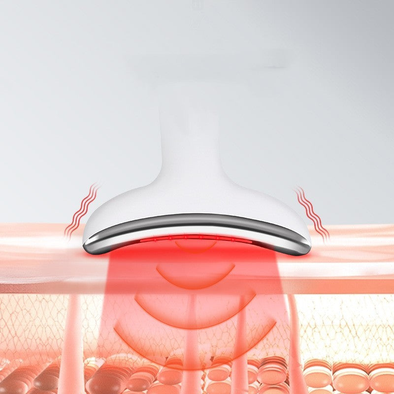 Neck Beauty Instrument Vibration with Color Light and Rechargeable Tech - Vibrates While You Chill Out neck beauty