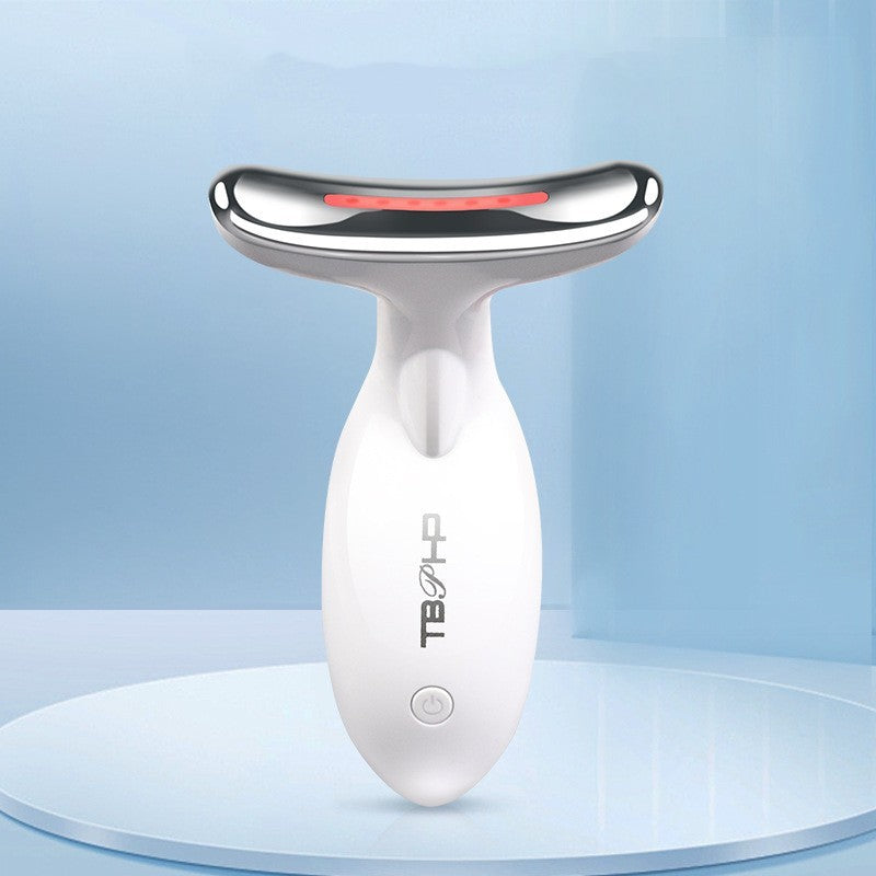 Neck Beauty Instrument Vibration with Color Light and Rechargeable Tech - Vibrates While You Chill Out neck beauty