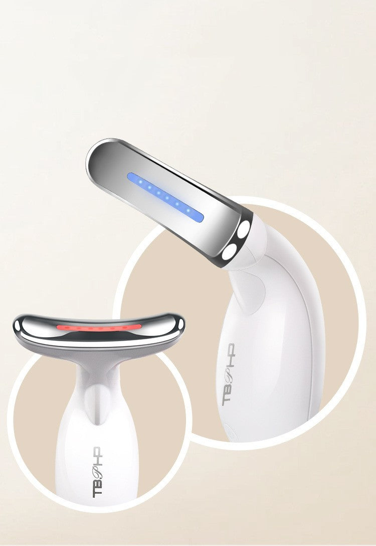 Neck Beauty Instrument Vibration with Color Light and Rechargeable Tech - Vibrates While You Chill Out neck beauty