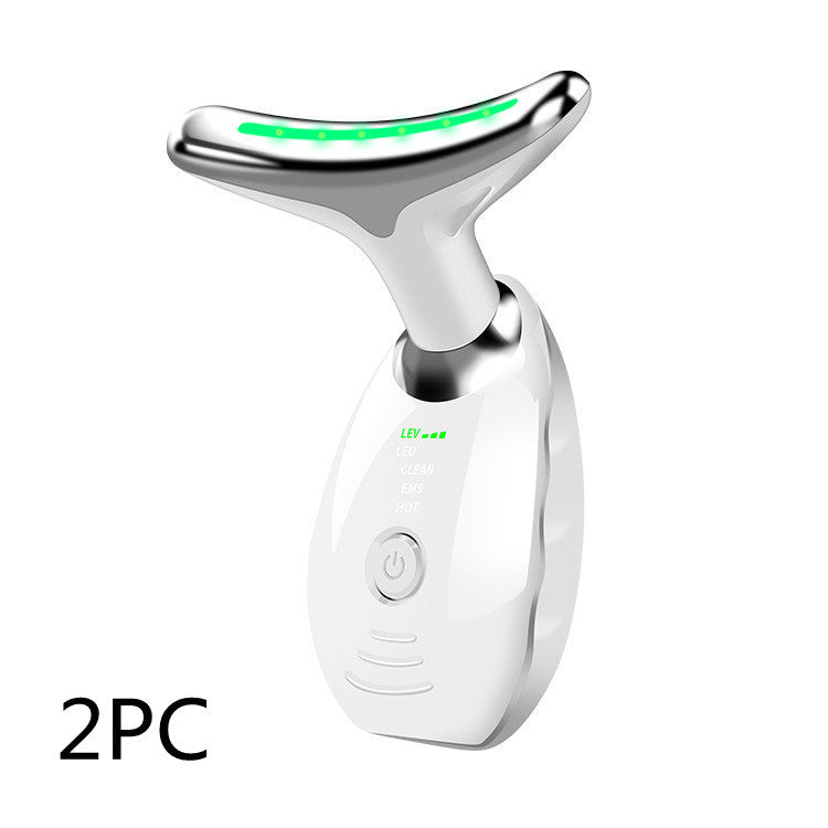 Neck Face Beauty Device Colorful LED Photon Therapy Skin Tighten Reduce Double Chin Anti Wrinkle Remove Lifting