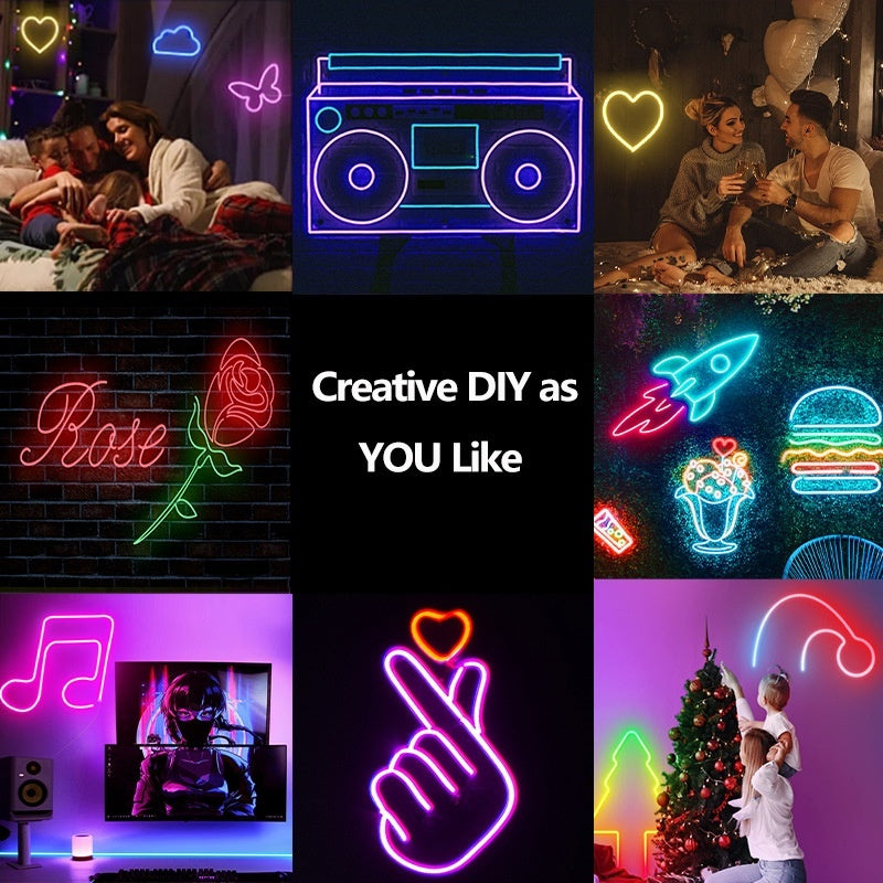 Neon Light Suit RGB10 with WiFi Bluetooth Control for Outdoor Ambience - Teleplus WIFI neon light suit rgb10 graffiti