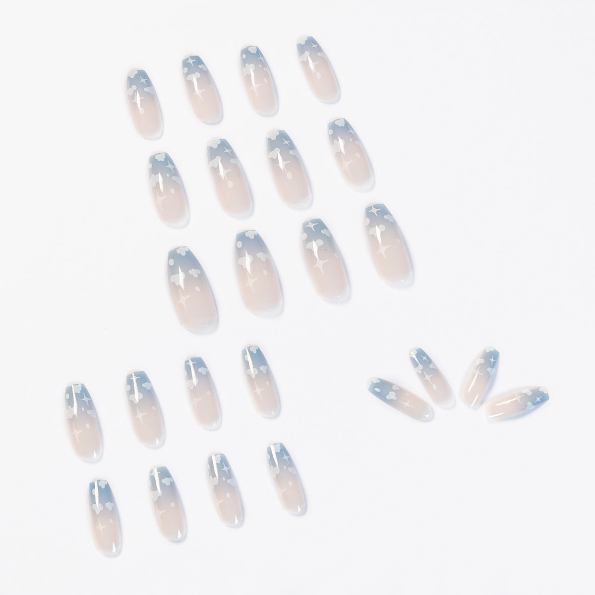 Net 18g Soft Nails False with Colorful Tips for Wearing Finished - wearing nails finished soft false
