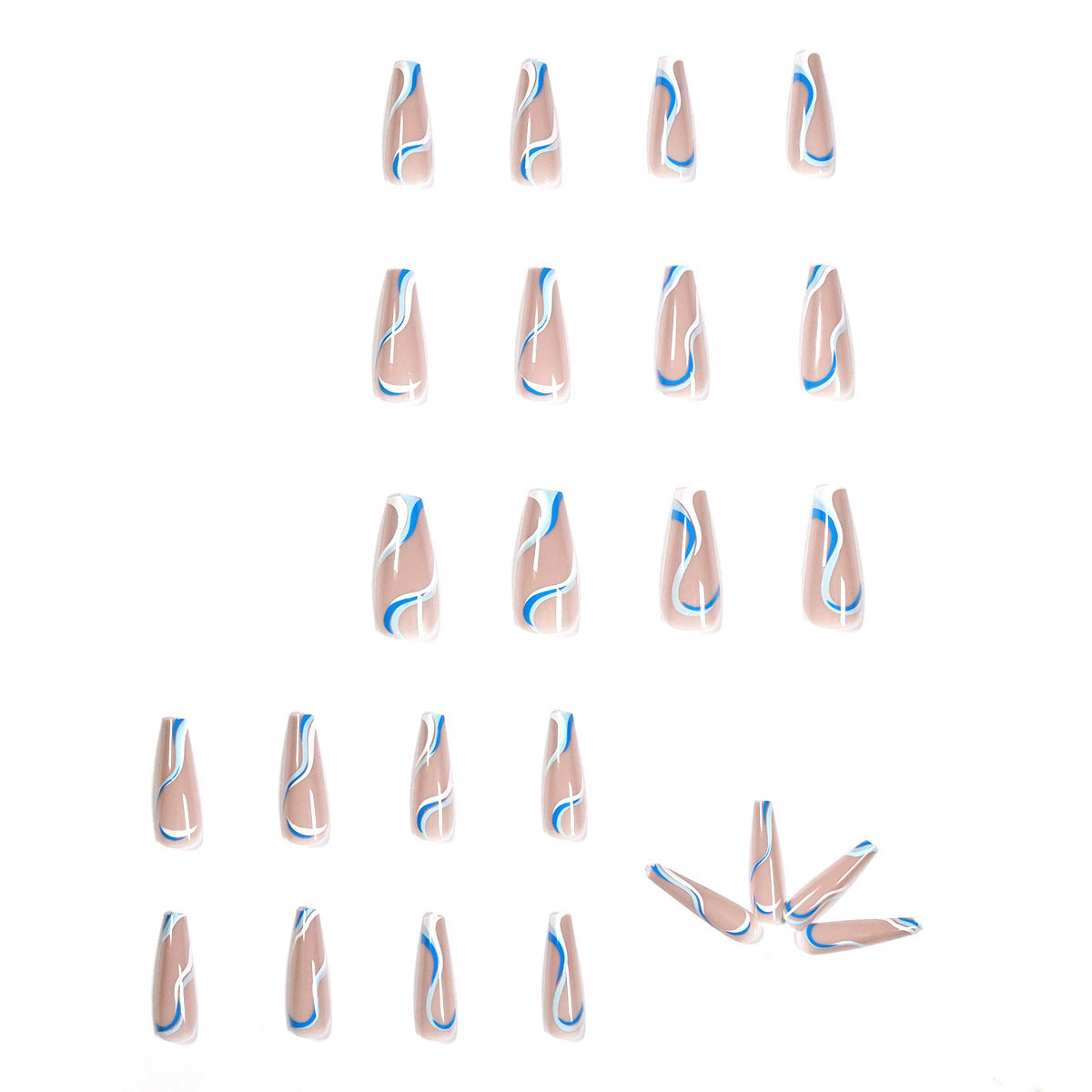 Net 18g Soft Nails False with Colorful Tips for Wearing Finished - wearing nails finished soft false