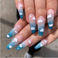 Net 18g Soft Nails False with Colorful Tips for Wearing Finished - wearing nails finished soft false