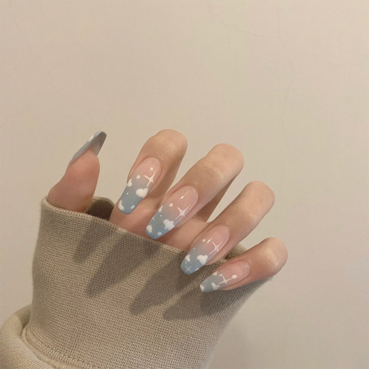 Net 18g Soft Nails False with Colorful Tips for Wearing Finished - wearing nails finished soft false