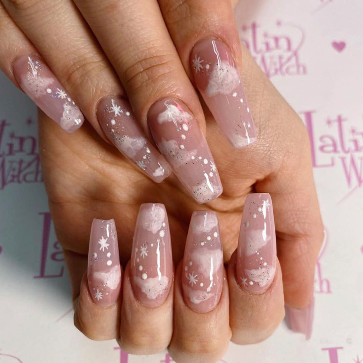 Net 18g Soft Nails False with Colorful Tips for Wearing Finished - wearing nails finished soft false