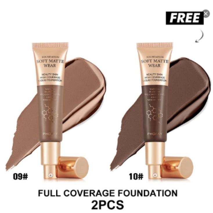 Net 30ml Flawless Oil-Control Coverage Foundation Set for Even Finish - Teleplus coverage foundation set