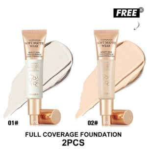 Net 30ml Flawless Oil-Control Coverage Foundation Set for Even Finish - Teleplus coverage foundation set