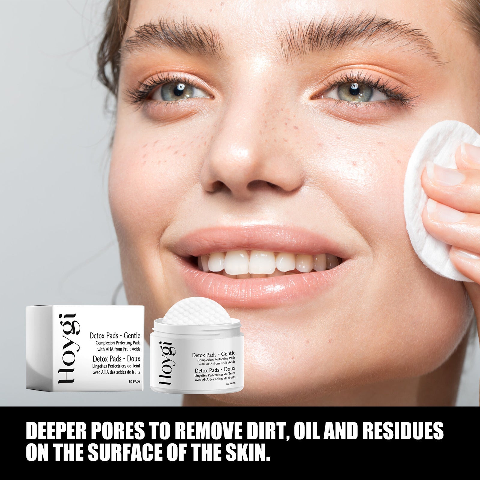 Net 60 Facial Cleansing Care Pads with Hyaluronic and Glycolic Acid - Teleplus facial cleansing care gasket skin