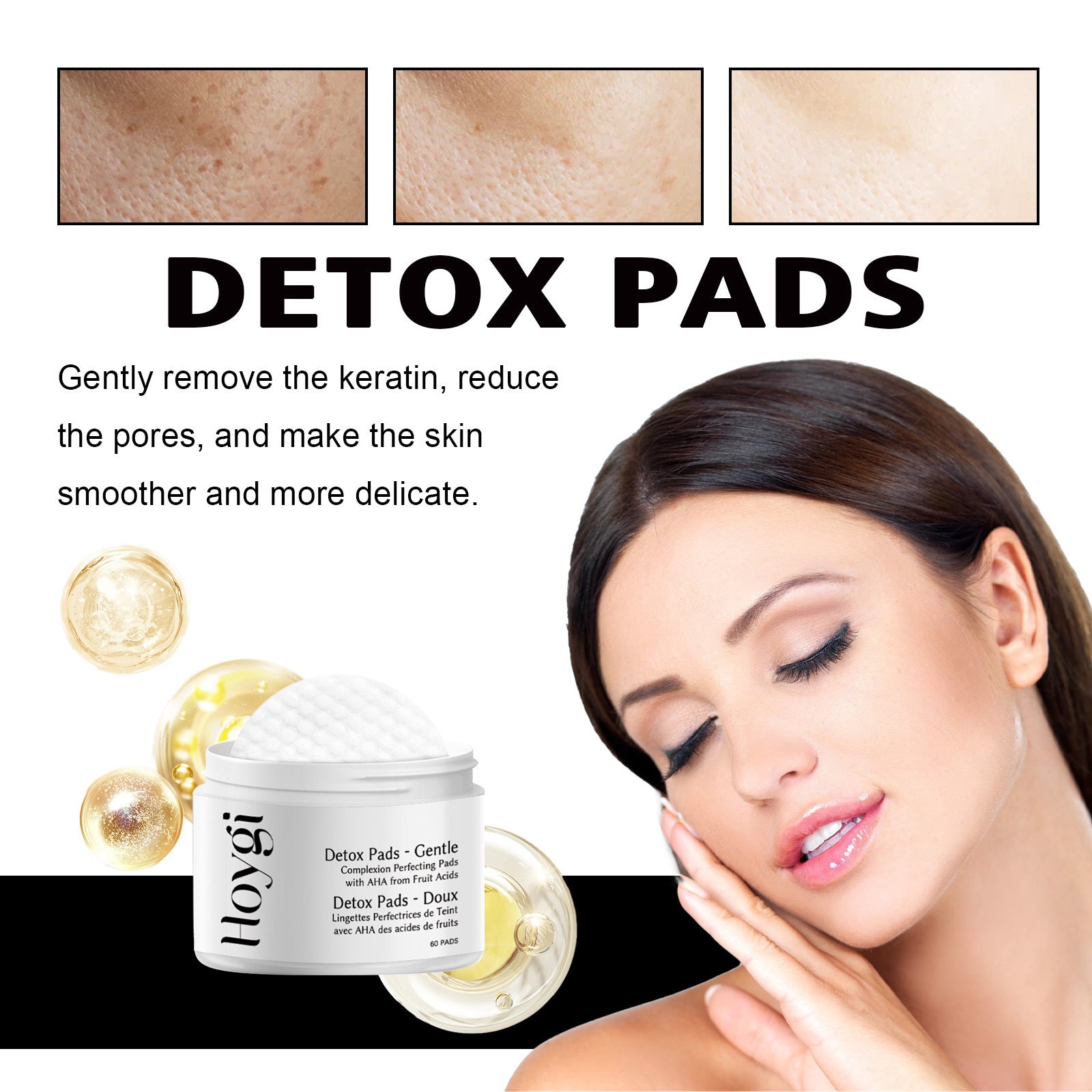 Net 60 Facial Cleansing Care Pads with Hyaluronic and Glycolic Acid - Teleplus facial cleansing care gasket skin