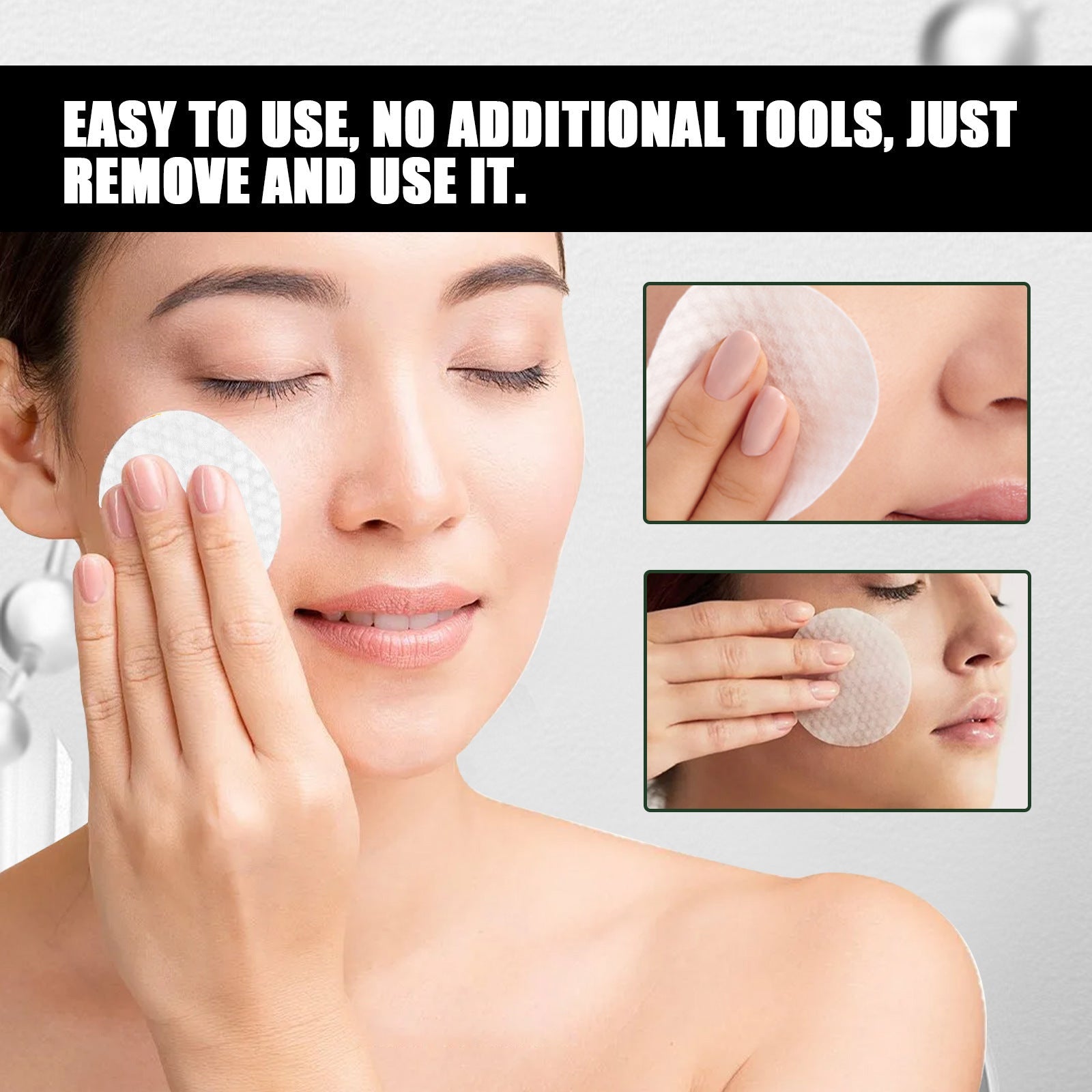 Net 60 Facial Cleansing Care Pads with Hyaluronic and Glycolic Acid - Teleplus facial cleansing care gasket skin