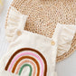 Neutral Baby Towel Embroidery Rainbow Shoulder Strap Lace Sling Headscarf - Rainbow Baby Towel Sling for Tiny