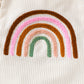 Neutral Baby Towel Embroidery Rainbow Shoulder Strap Lace Sling Headscarf - Rainbow Baby Towel Sling for Tiny