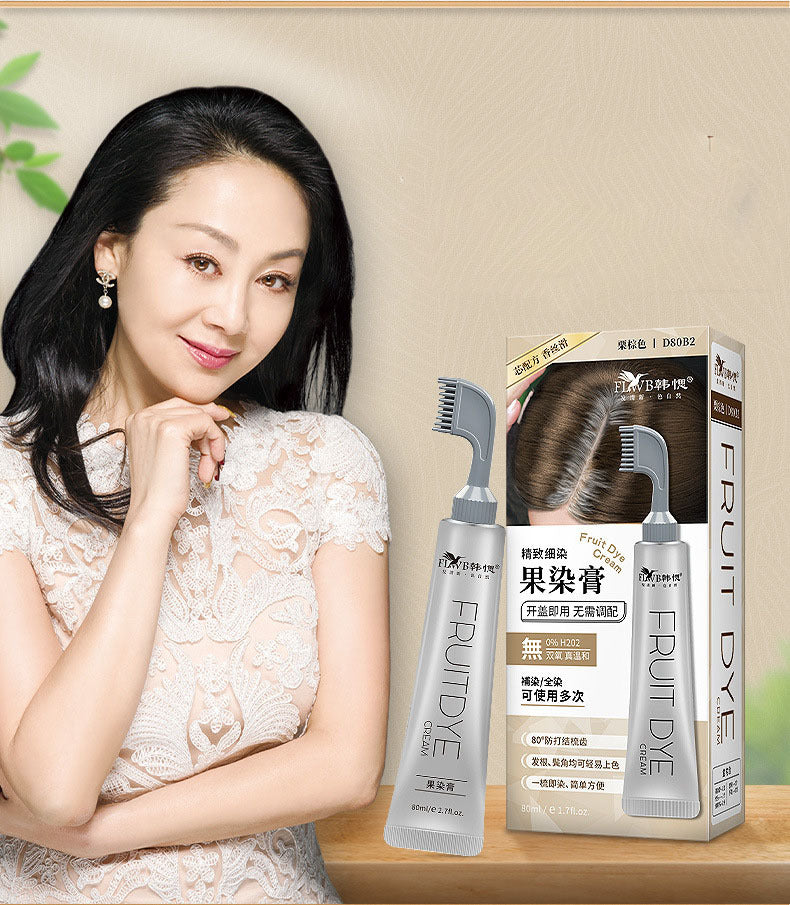 Neutral Fruit Dyeing Hair Cream with Comb for Temporary Color - Colorful Fun neutral fruit dyeing comb hair