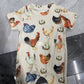 New Arrival Children’s Chicken Printed One-piece Shorts Apricot - Cluck Yeah New Chicken Print One-Piece Shorts