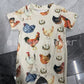 New Arrival Children’s Chicken Printed One-piece Shorts Apricot - Cluck Yeah New Chicken Print One-Piece Shorts