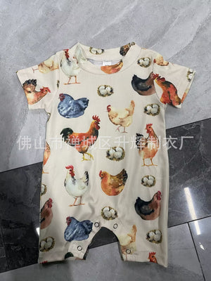 Apricot Short Climb Pants for Women in Asian Sizes Suitable United States Markets - Cluck Yeah New Chicken Print