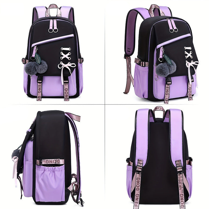 New Bow Women’s Backpack Girl Cute Sweet Backpack - Cute Bow Backpack for Girls Who Love Sweet Style