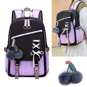 New Bow Women’s Backpack Girl Cute Sweet Backpack - Cute Bow Backpack for Girls Who Love Sweet Style