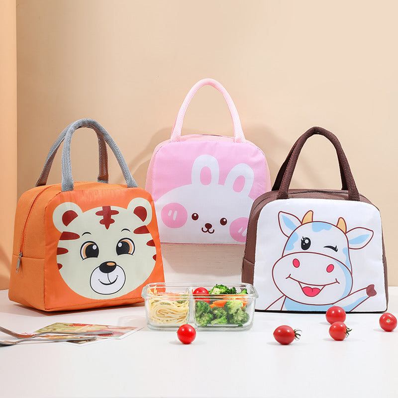 New Cartoon Lunch Box Portable Cooler Bag - Cartoon Lunch Bag to Make Your Food Roar with Fun