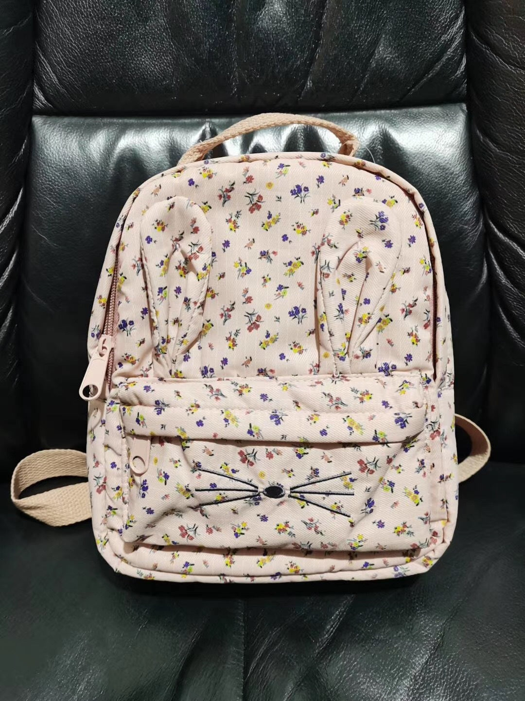 New Cat Floral Cloth Kids Bag Toddler Animal-Shaped Backpack - Purr-fectly Cute Cat Backpack for Tiny Adventurers