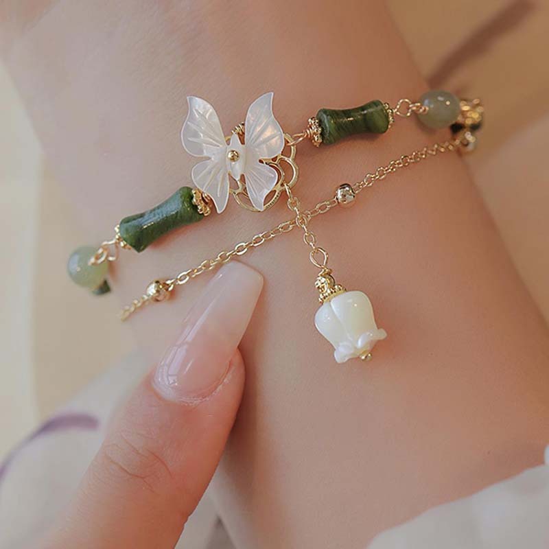 New Chinese Style Bamboo Butterfly Bracelet National Style Niche Design - New Chinese Style Bamboo Butterfly Bracelet